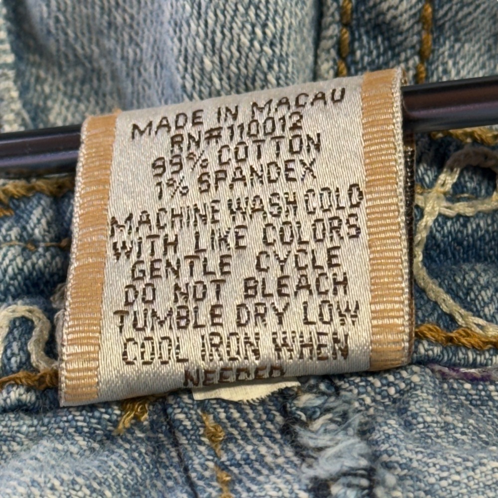 Industrial Cotton Capri Jeans Womens SZ 11 Blue Y2K Retro Streetwear Grunge 90s - Picture 4 of 11